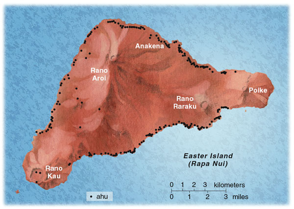 easter and surrounding islands map
