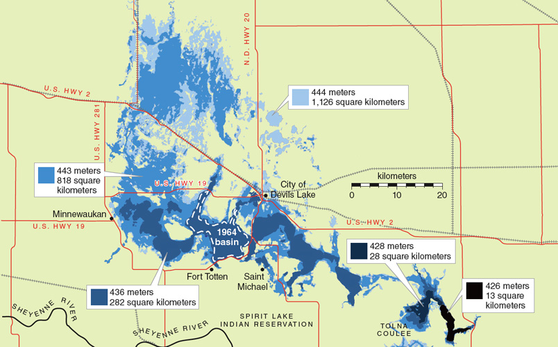 Devils Lake Basin Map